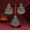 Silver Color Oxidised Earrings Tikka Set (GSMTE131SLV)