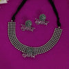 Green Color Oxidised Temple Necklace Set (GSN1304GRN)