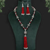 Maroon Color Oxidised Beads Necklace Set (GSN1607MRN)