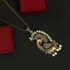 White Color Peacock Insparied Oxidised Necklace (GSN1618WHT)
