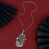 White Color Peacock Insparied Oxidised Necklace (GSN1619WHT)