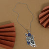 Blue Color Peacock Insparied Oxidised Necklace (GSN1622BLU)
