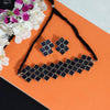 Black Color Choker Oxidised Meena Necklace Set (GSN1664BLK)