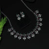 Maroon & Green Color Oxidised Necklace Set (GSN1769MG)