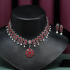 Red Color Oxidised Necklace Set (GSN1771RED)