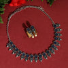 Blue Color Choker Oxidised Necklace Set (GSN1773BLU)