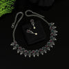 Maroon & Green Color Choker Oxidised Necklace Set (GSN1773MG)
