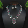 Maroon & Green Color Oxidised Necklace Set (GSN1775MG)