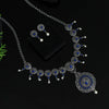 Blue Color Oxidised Necklace Set (GSN1776BLU)