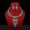 Pink Color Monalisa Stone Premium Oxidised Necklace Set (GSN1797PNK)