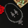 Pink Color Monalisa Stone Premium Oxidised Necklace Set (GSN1799PNK)