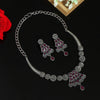 Rani Color Monalisa Stone Premium Oxidised Necklace Set (GSN1799RNI)
