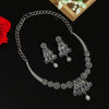 White Color Monalisa Stone Premium Oxidised Necklace Set (GSN1799WHT)