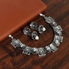 Silver Color Oxidised Necklace Set (GSN1831SLV)