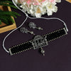 Black Color Choker Oxidised Necklace Set (GSN1837BLK)