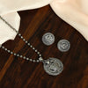 Silver Color Oxidised Necklace Set (GSN1848SLV)