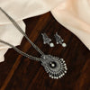Silver Color Oxidised Necklace Set (GSN1862SLV)