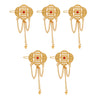 Maroon Color 5 Pieces Gold Plated Hair Pin (HRPCMB230)
