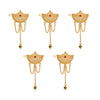 Gold Color 5 Pieces Gold Plated Hair Pin (HRPCMB232)