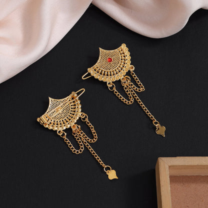 Gold Color 5 Pieces Gold Plated Hair Pin (HRPCMB232)