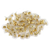 White & Gold Color Jewellery Raw Material (Earrings Push Back 50 Pairs) (JRM121WHTGLD)