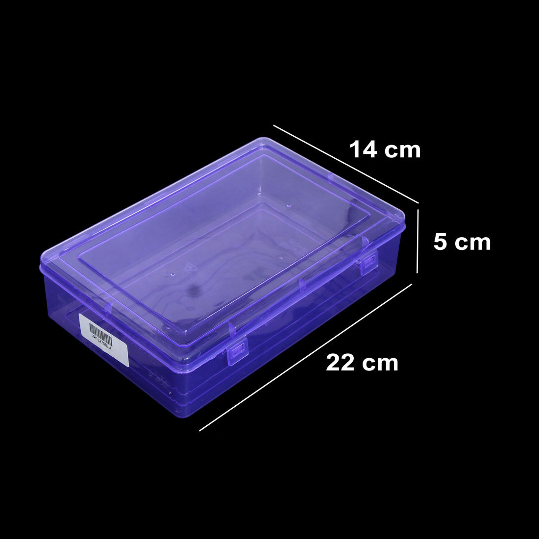 White Color 1 Piece Transparent Medium Storage Box (Standard Size 22 x 14 x 5 CM) (JRM127SBLU)