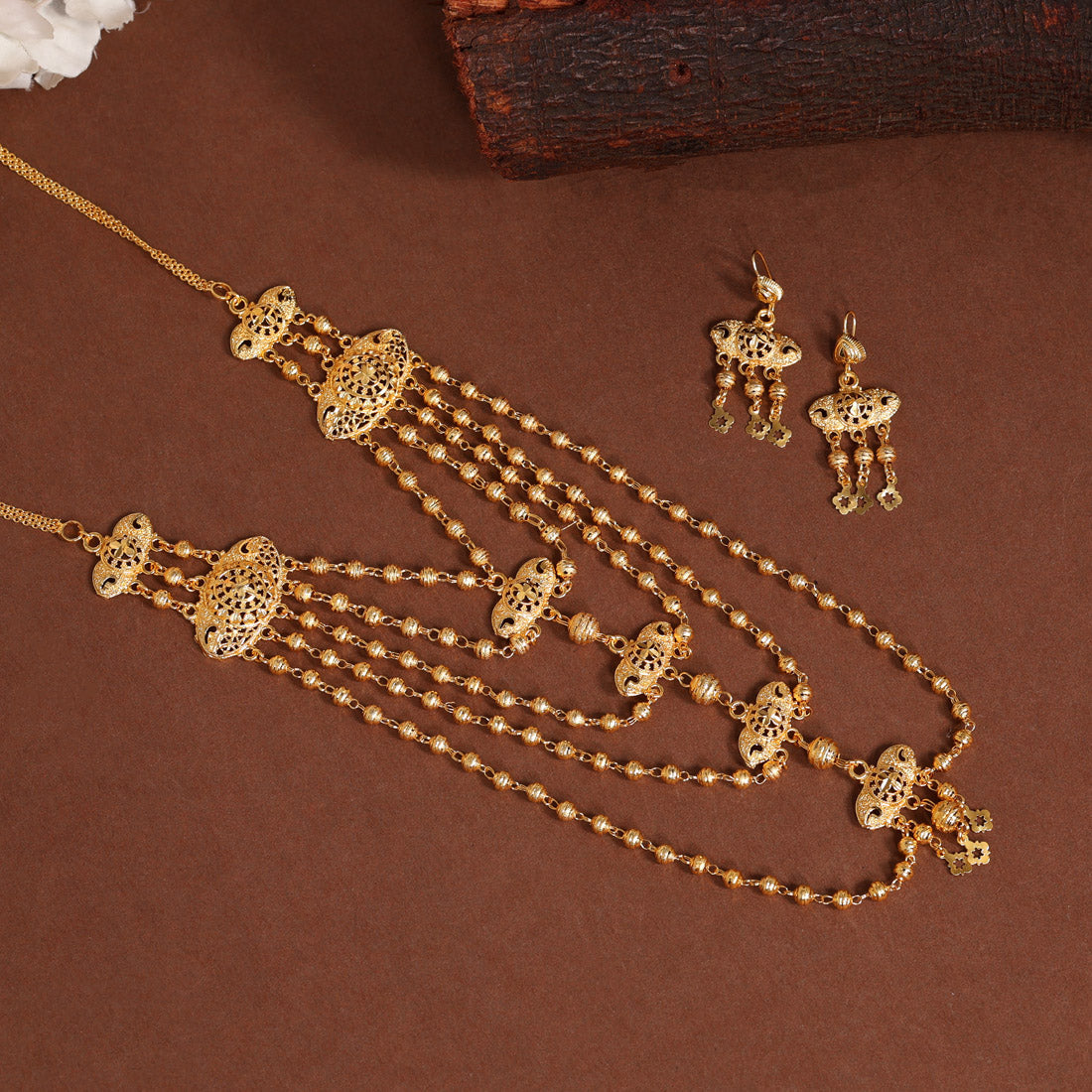 Gold Color Gold Plated Necklace Set (KBSN1155GLD)