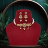Maroon Color Choker Gold Plated Necklace Set (KBSN1169MRN)