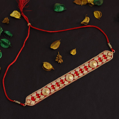 Gold Color Choker Gold Plated Necklace (KBSN1184GLD)