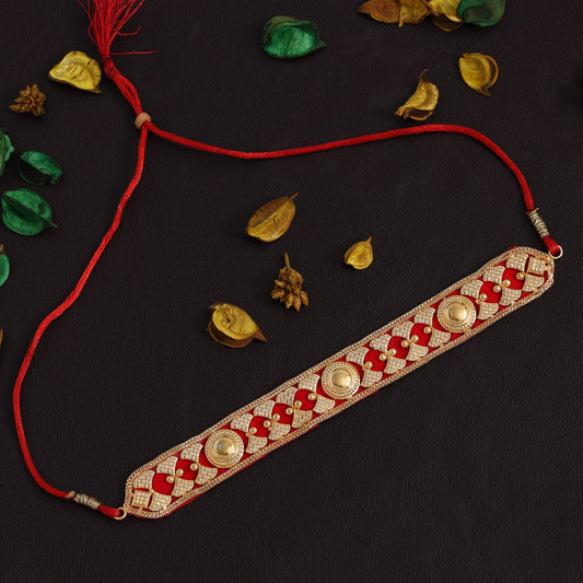 Gold Color Choker Gold Plated Necklace (KBSN1184GLD)