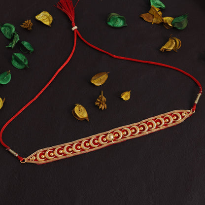 Gold Color Choker Gold Plated Necklace (KBSN1185GLD)