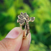 Gold & Silver Color 4 Pieces Of Finger Rings (Size: 16,17,18,19) (KBSRCMB202)