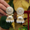 White Color Kundan Earrings (KDE463WHT)