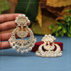 White Color Kundan Earrings (KDE464WHT)