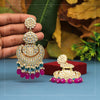 Rani Color Kundan Earrings (KDE472RNI)