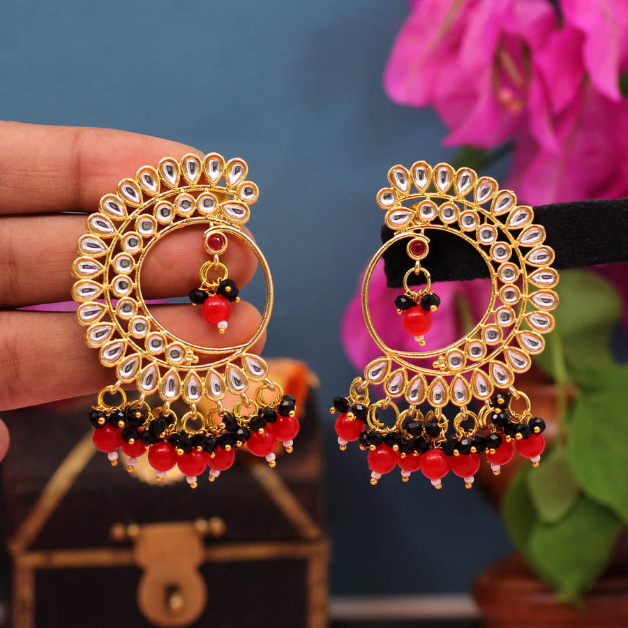 Bina kundan earrings tika ( READY TO SHIP ) – Deccan Jewelry