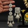 White Color Kundan Earrings (KDE556WHT)