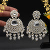 White Color Kundan Earrings (KDE563WHT)