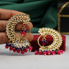 Rani Color Kundan Earrings (KDE570RNI)