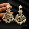 White Color Kundan Earrings (KDE571WHT)