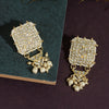 White Color Kundan Earrings (KDE575WHT)