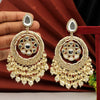 White Color Kundan Earrings (KDE578WHT)