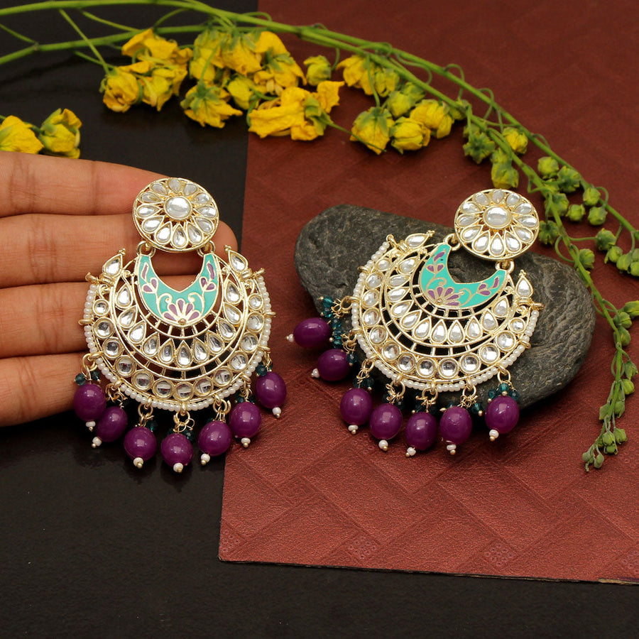 Buy Purple Natural Stone Earring – Shopzters