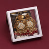 Maroon Color Kundan Earrings (KDE698MRN)