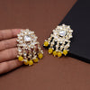 Yellow Color Kundan Earrings (KDE796YLW)