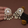White Color Kundan Earrings (KDE802WHT)