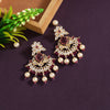 Purple Color Kundan Earrings (KDE803PRP)