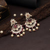 Purple Color Kundan Earrings (KDE803PRP)