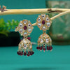 Purple Color Kundan Earrings (KDE811PRP)