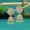 White Color Kundan Earrings (KDE811WHT)
